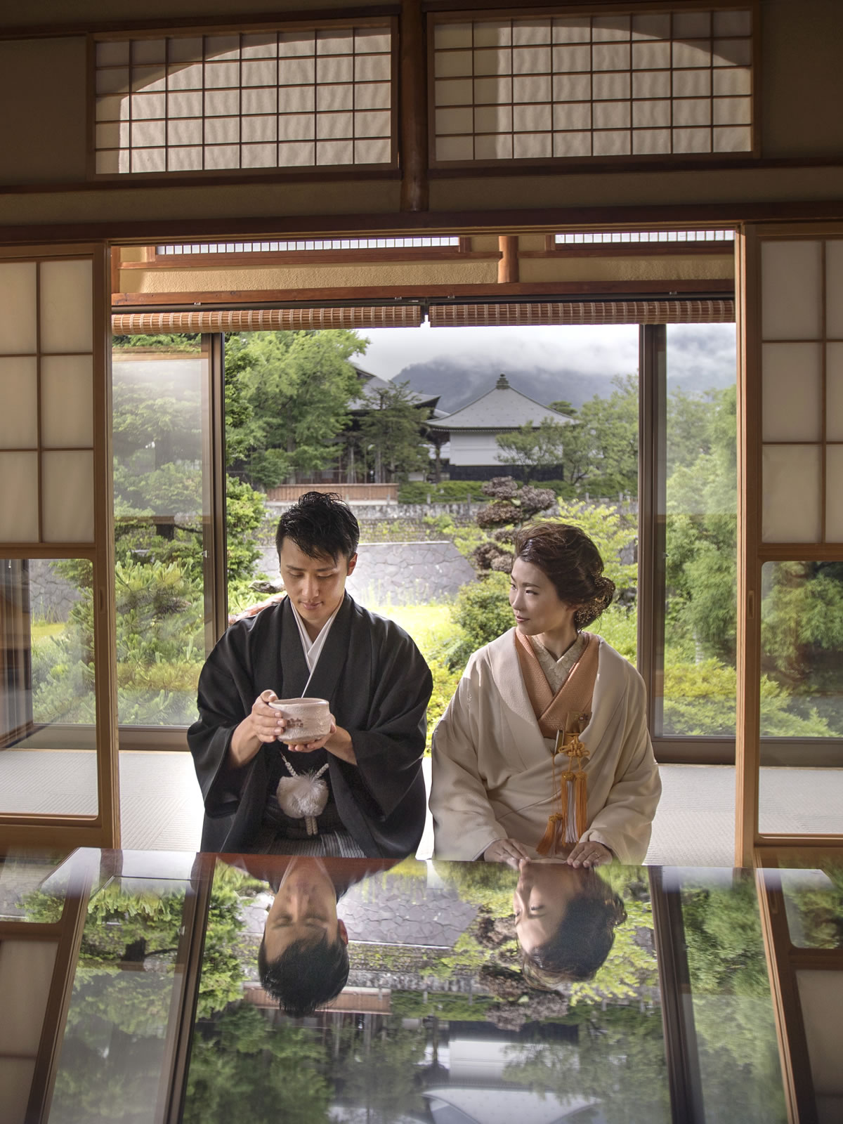 和室の婚礼写真