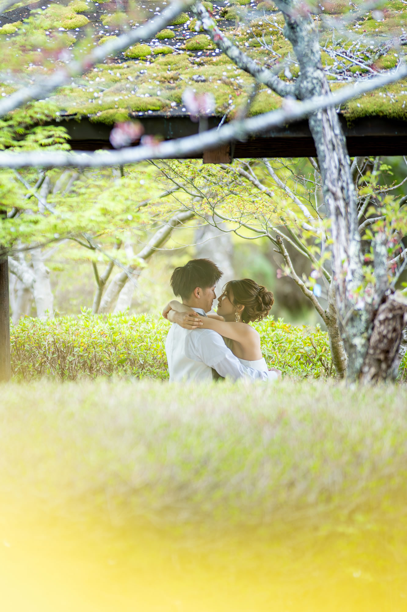ウェディングドレスのロケ写真