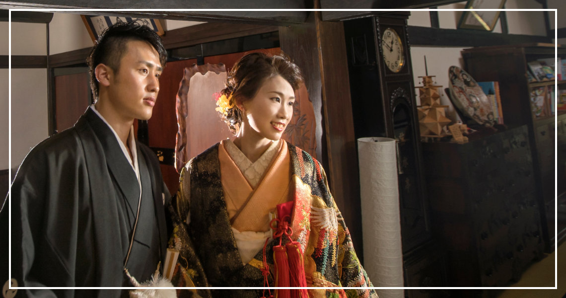 新郎新婦のロケ写真